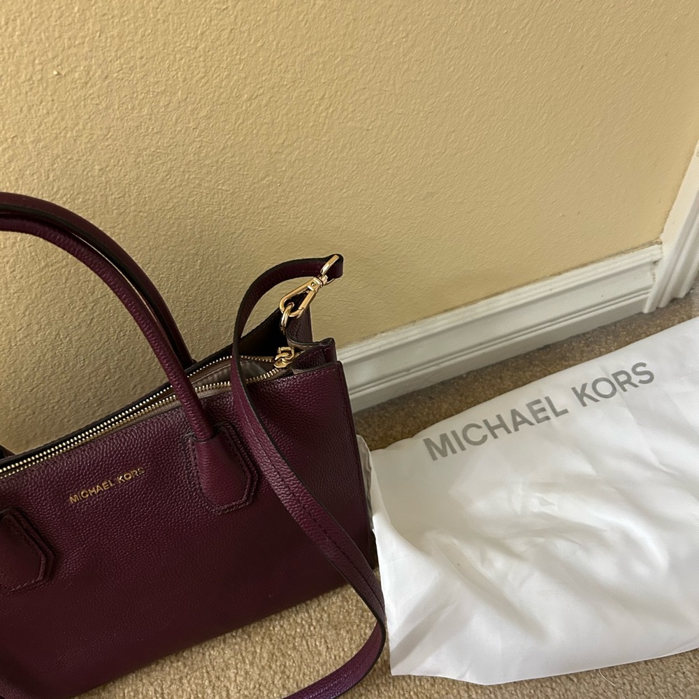 Michael Kors Purple Leather Satchel